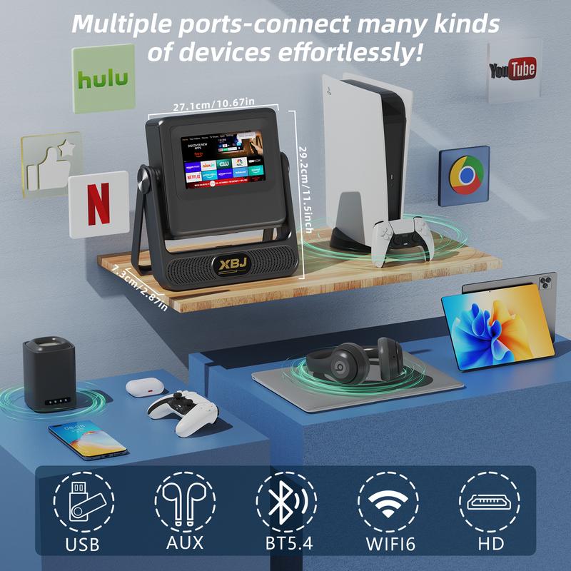 XBJ Ultra 4K Smart Projector with Screen — Portable Home Cinema